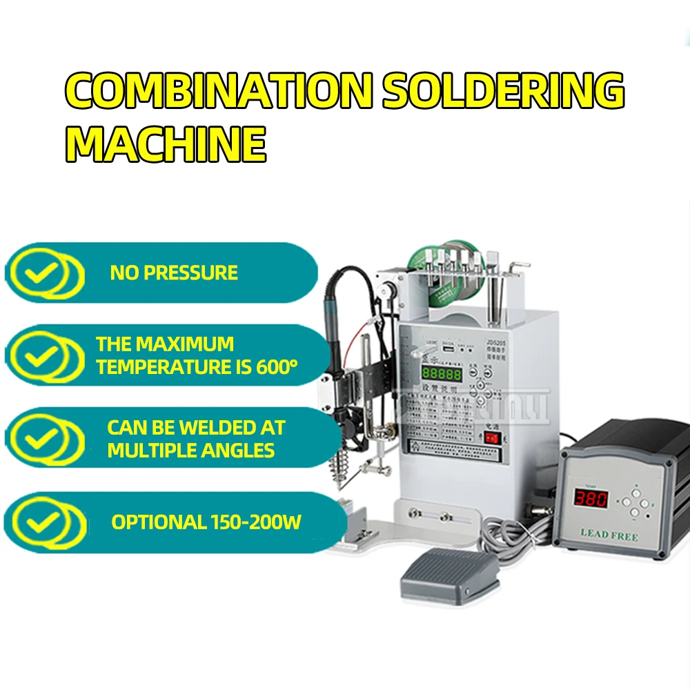 

Semi-automatic soldering machine foot-operated soldering station electric iron circuit board USB plug soldering machine solder