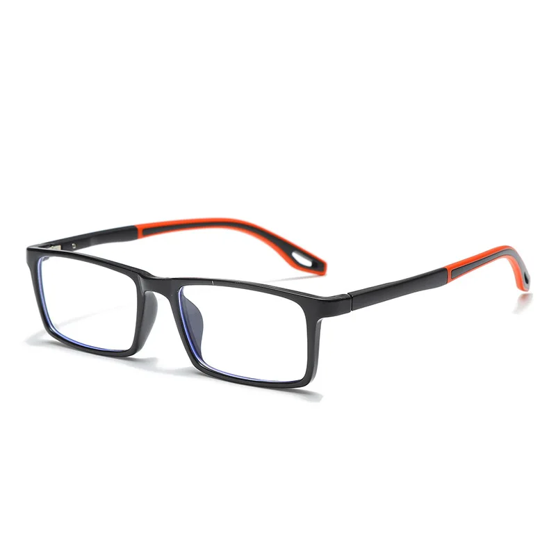 MOMOJA Ultra-light Fashion Spring Legs Design TR90 Non-slip Retro Square Youth Optical Prescription Eyeglasses Frame For Men