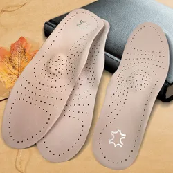 Genuine Leather Orthopedic Insoles For Flat Foot Arch Support Shoe Pad Deodorizing Breathable Arch Foot Care Sole Insert