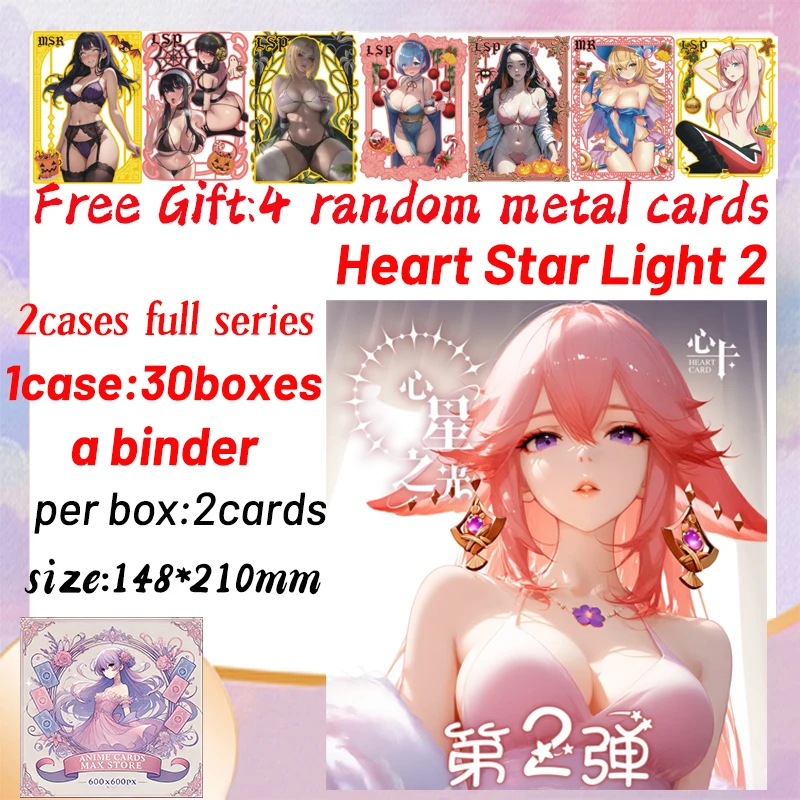 

2024 Newest Heart Star Light 2 Goddess Story Collection Card Waifu Swimsuit CCG ACG TCG World Trading Hobbies Gift