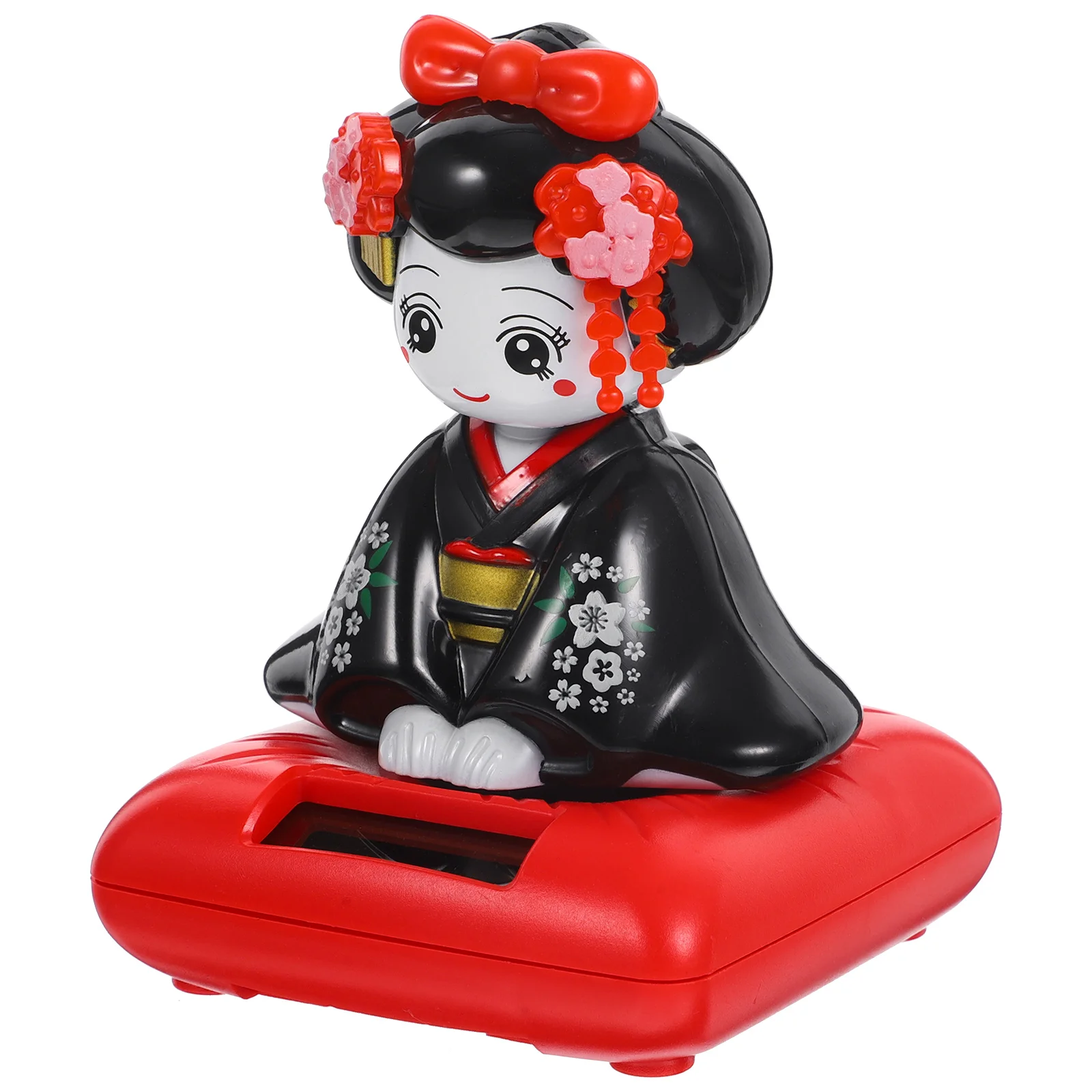 Junge Baby tanzende Mädchen Wackelkopf Mini Spielzeug Solar Auto Ornament Ornamente schütteln Kimono Figur