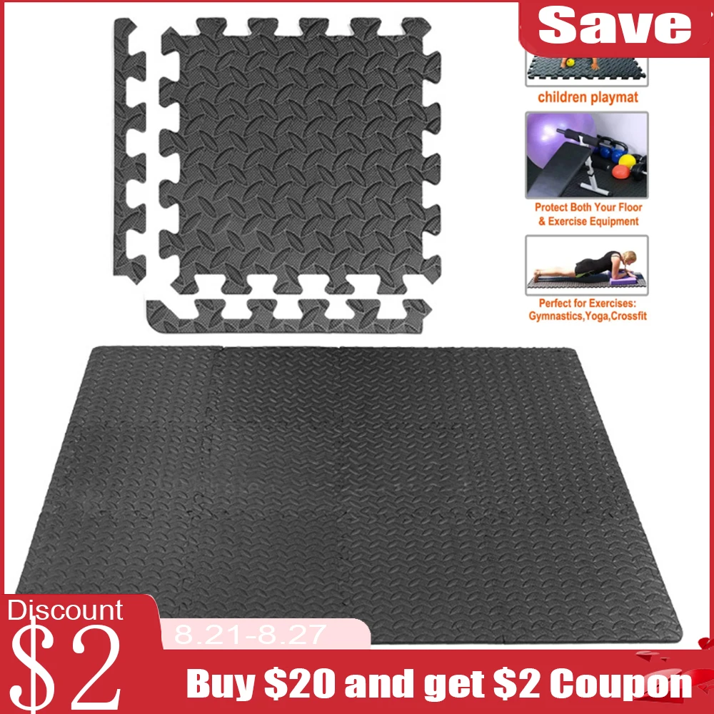 Puzzle Fitness Mat Anti-Slip Home Rug Gym Floor Mats Sport Room Exercise Pad Baby Foam Play Interlocking Tatami Eva