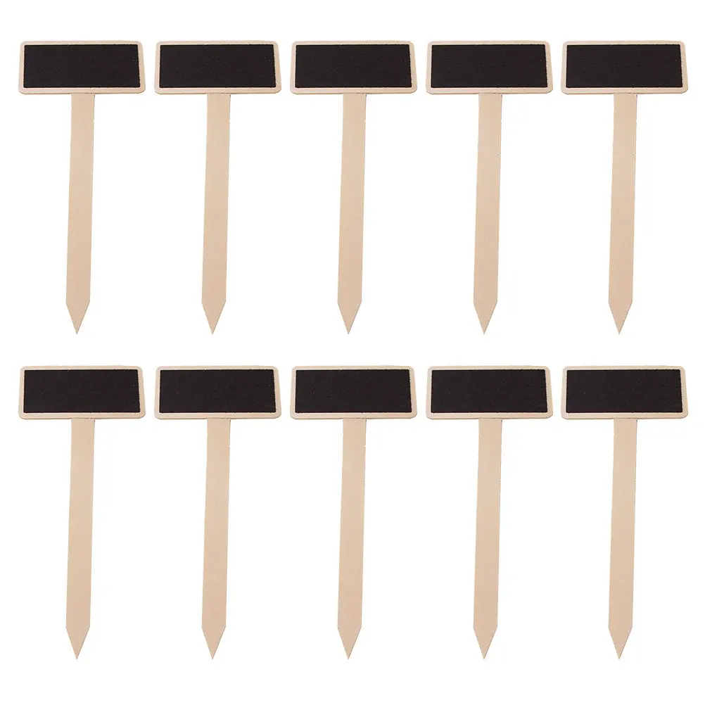 20Pcs Blackboard Garden Tags Mini Wooden Chalkboard Signs for Plants Potted Flowers DIY Reminders Price Labels Wedding Party