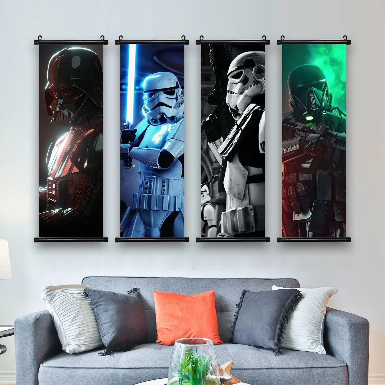 Disney Star Wars Stormtrooper Movie Comic Poster Wall Artwork Canvas Painting Luke Skywalker Hanging Scroll Decor Art Wallpaper