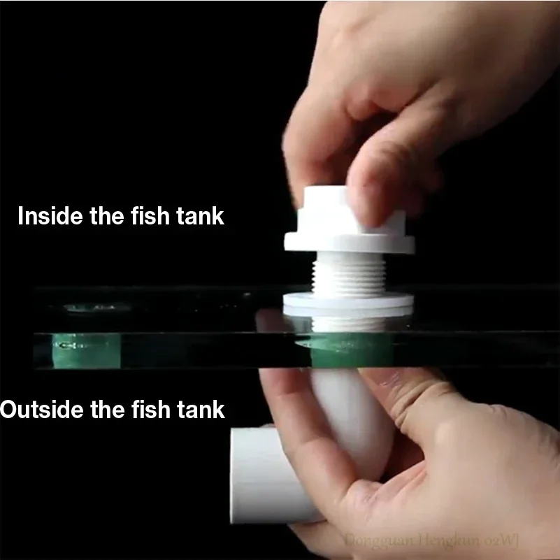 

1Pcs PVC 90 Degree Elbow Aquarium Pipe Fitting Male Female Thread Extension Bulkhead Adapter for Overflow Sump Tank