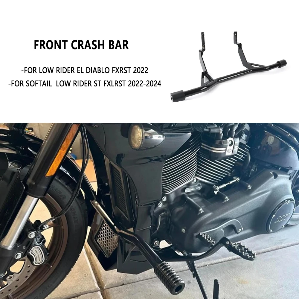 

Новый мотоцикл 2024, черный алюминиевый шоссейный двигатель, защитная планка для Harley Low Rider ST FXLRST 2022-2025
