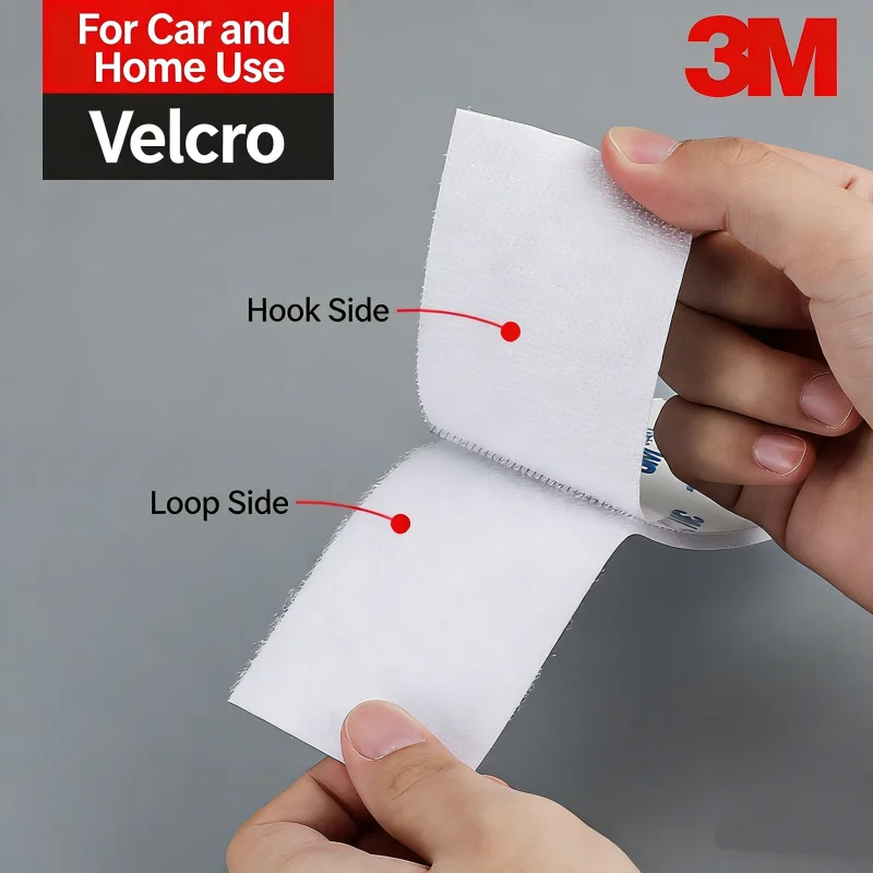 3M Strong Double-Sided Self Adhesive Tape 9448A White Back Adhesive Non-Trace Hook and Loop Fastener Tape High Temperature view 4
