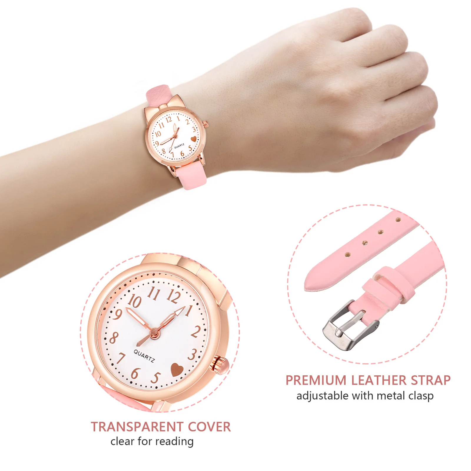 Montre analogique Shoous pour enfants, montres minimalistes pour filles, dames et femmes