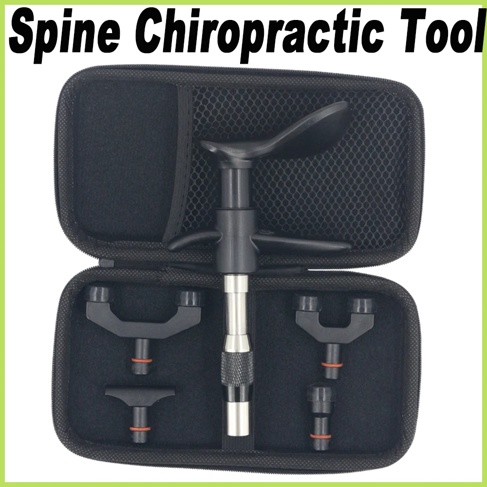 300N Chiropractic Adjusting Tools 10 Levels 4 Heads Therapy Spondylosis Vertebration Adjusting Massage Gun Set
