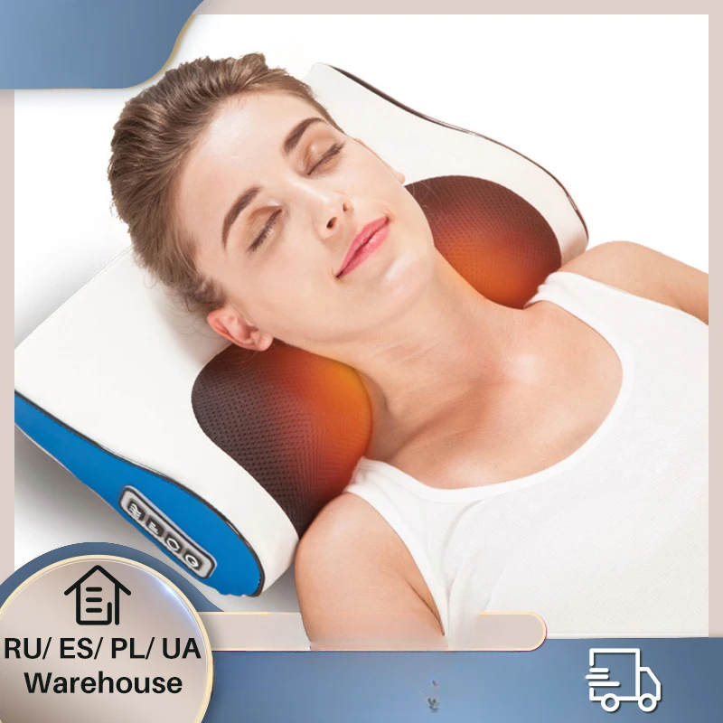 Infrared Heating Neck Shoulder Back Body multifunctional  Massage Pillow Shiatsu Massager Device Cervical healthy Massageador