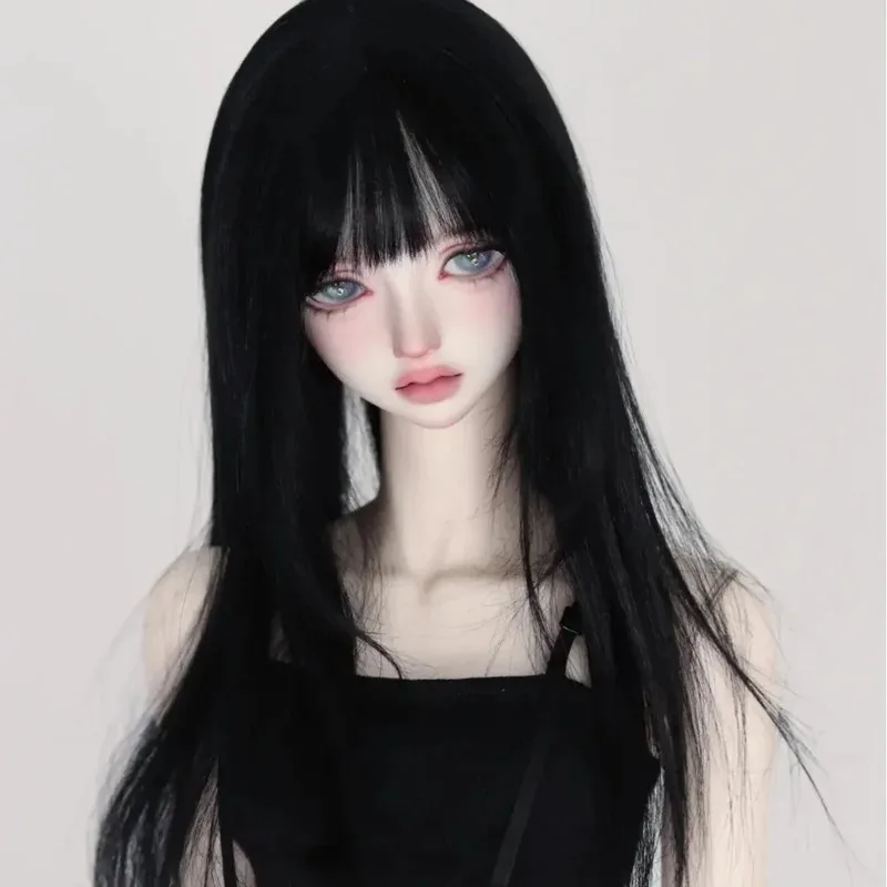 

Новый парик куклы 1/6 для 30 см Bjd Doll Girl Toys Черные длинные прямые волосы с челкой Одевание Play House Аксессуары для кукол, без куклы