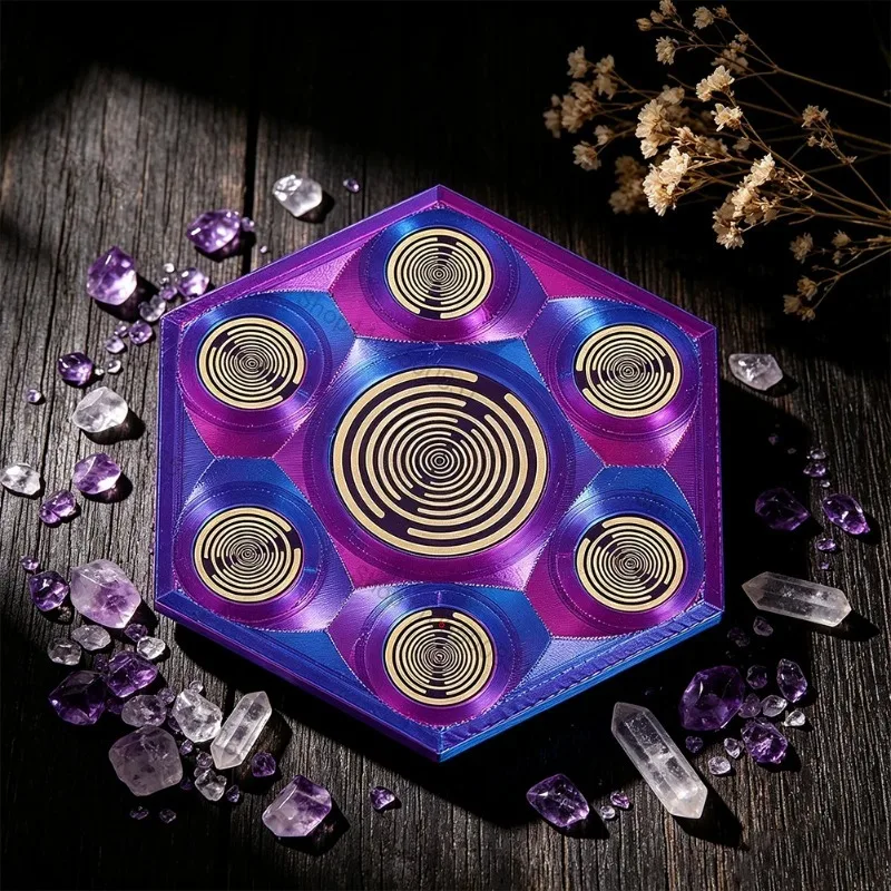 Polarizing disk crystal charging purification degaussing field generator electromagnetic multi-frequency oscillator