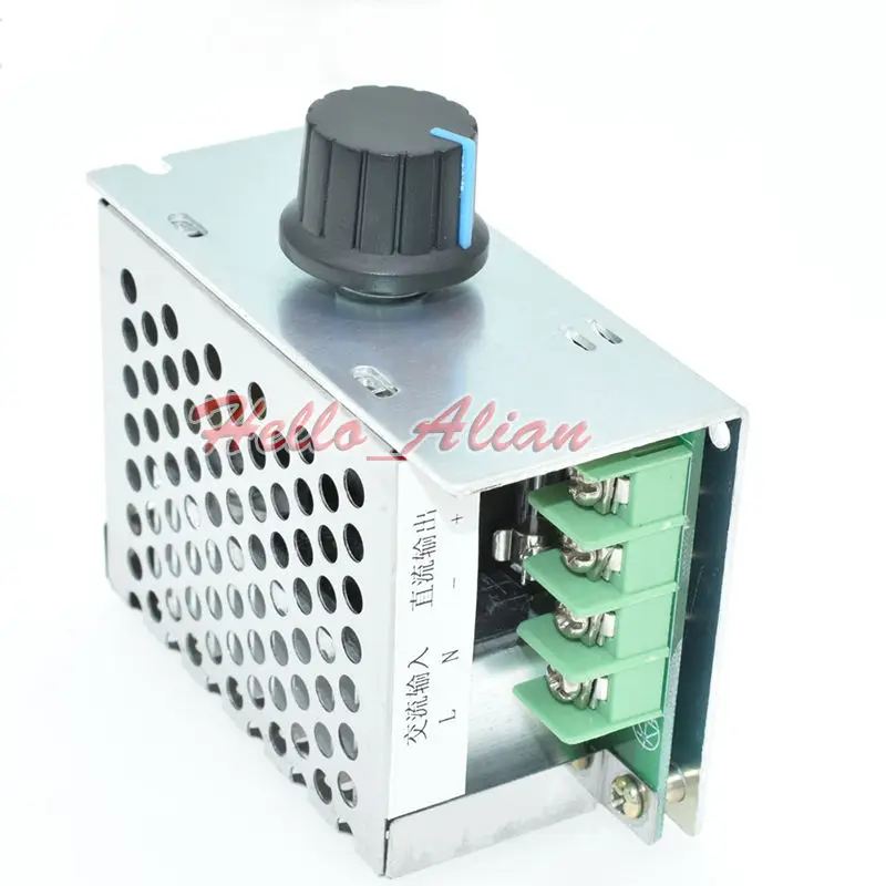 AC 220V 20A PWM DC Brush Motor Speed Controller Input Knob Regulator Switch Speed Potentiometer Motor Speed Regulator 220v