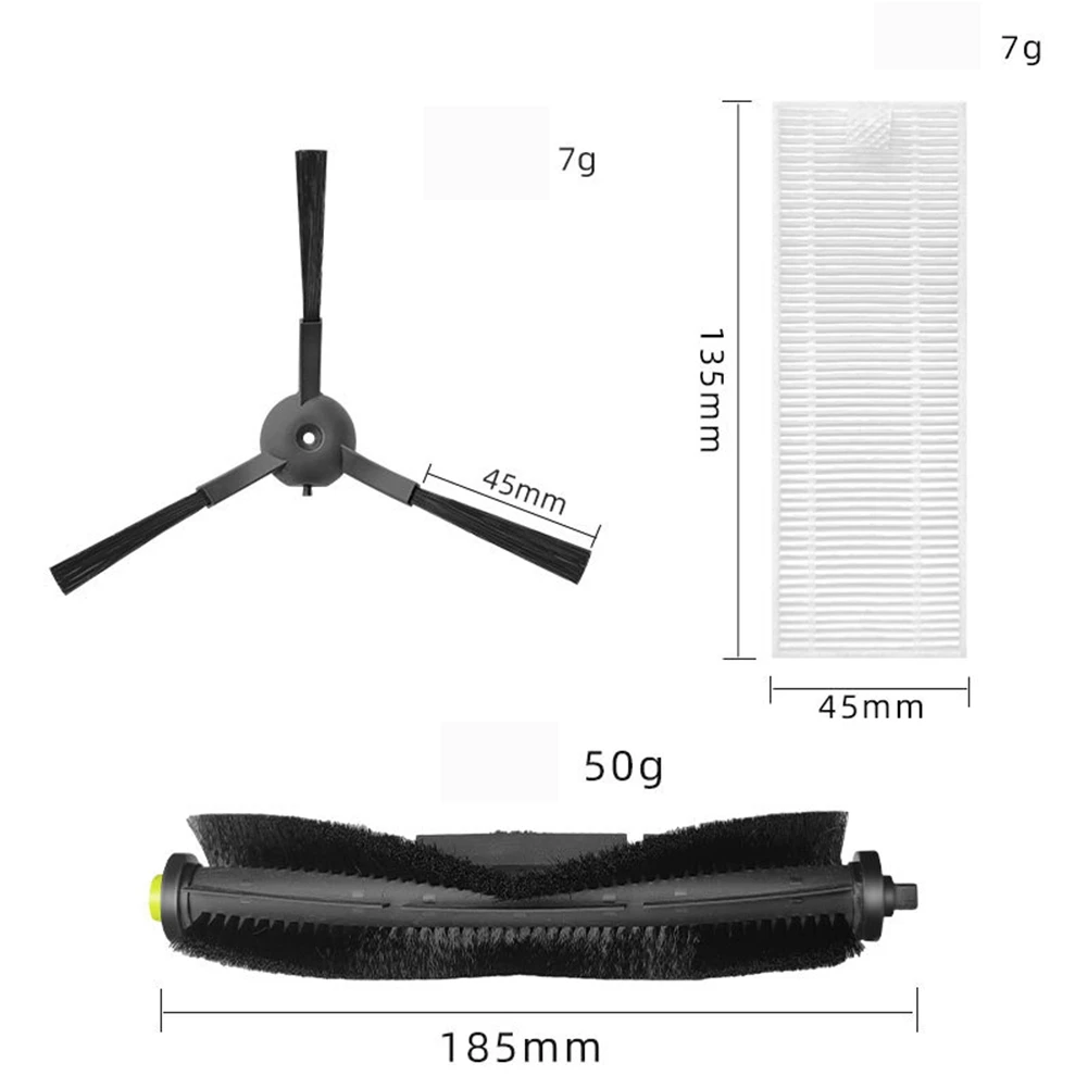 Vendita calda 5 pezzi spazzola a rullo filtro spazzola laterale parti di ricambio per Qihoo 360 S10 X100 Max aspirapolvere robot