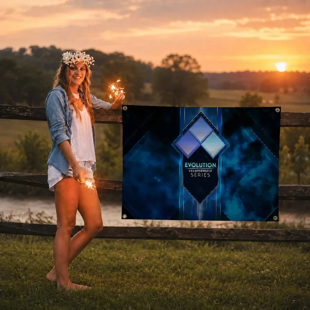 EVO E-Evolution Championship Series flag Decoration Outdoor Picnic Party Art Hanging Home Camping Party Banner