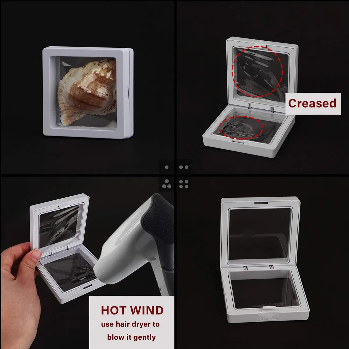 10 Stück, Transparente Schwebe-Displaybox, Kunststoff-Schmuckverpackungsbox, Aufbewahrungsbox für Schmuck, Halsketten, Ringe und Sammlerstücke – Detail 4