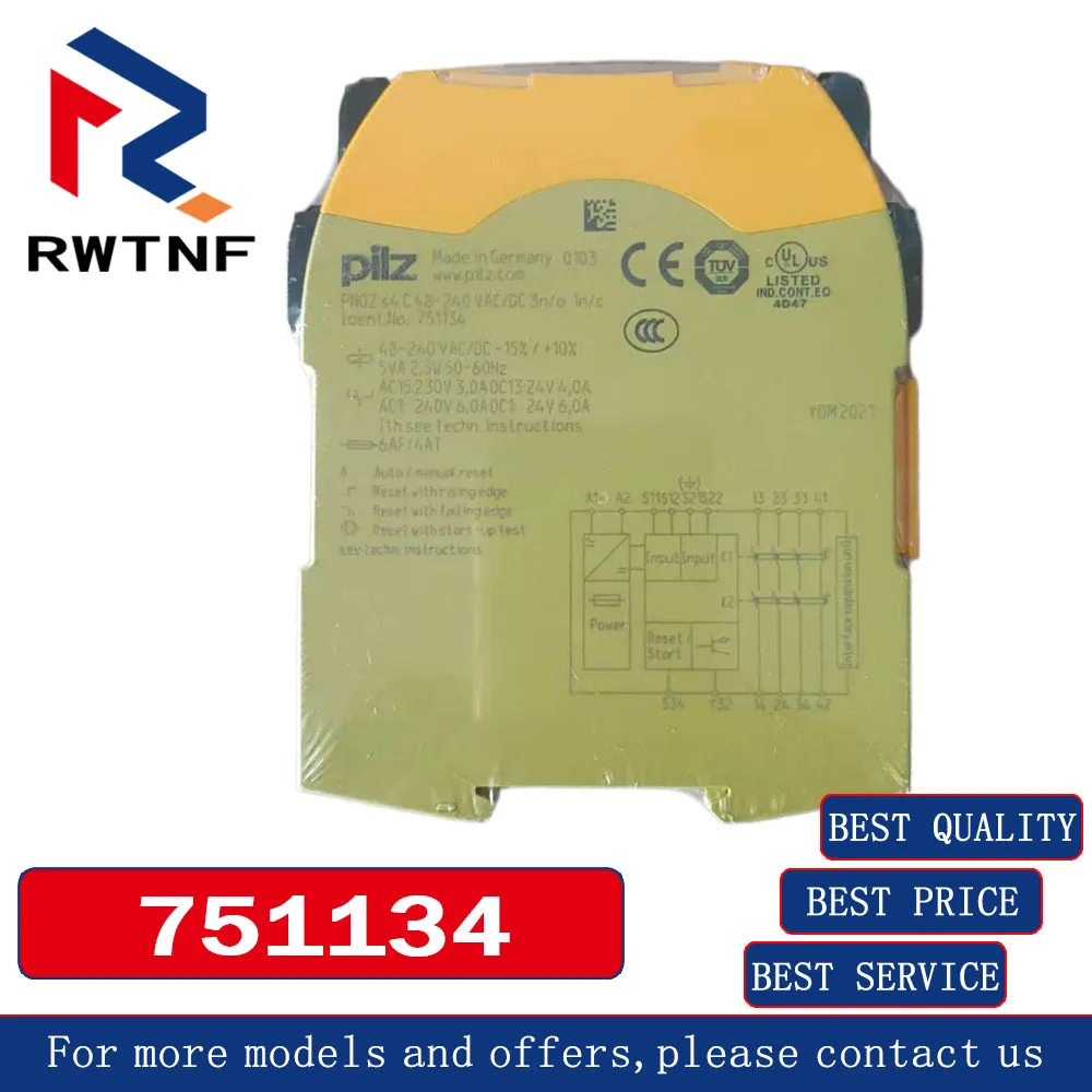 Brand New Genuine 751134 PILZ PNOZ Safety Relay PNOZ s4,100% original warehouse stock