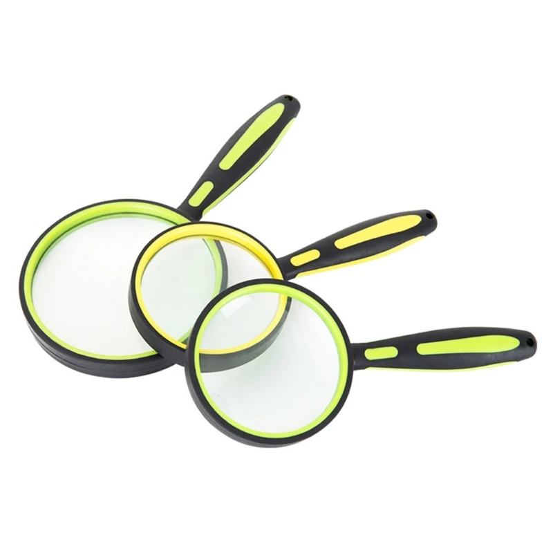 Handheld Magnifier with Double Color Nonslip Rubber Grip and Optical Glass 5-10X Glass for Clear Viewing high quality