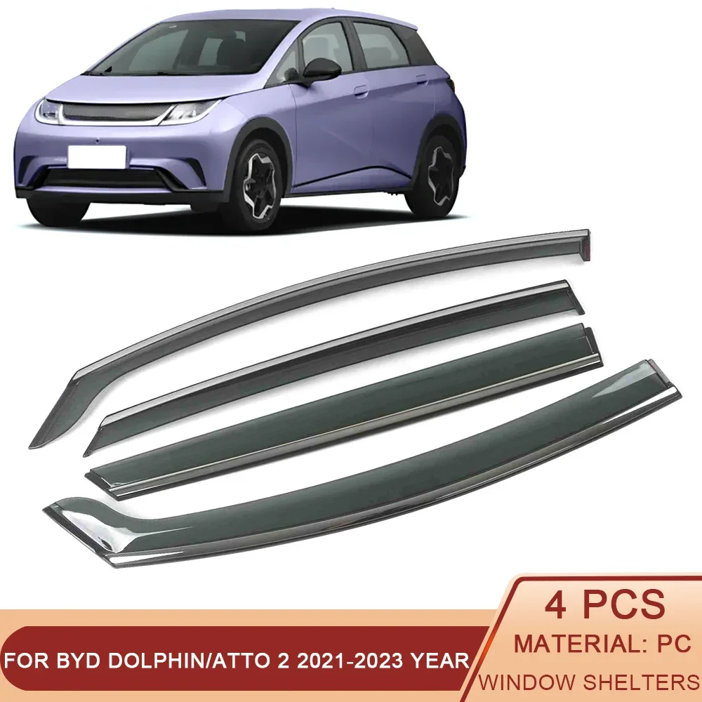 

For BYD Dolphin/ATTO 2 2021-2023 Car Window Sun Rain Shade Visors Shield Shelter Protector Cover Sticker Exterior Accessories