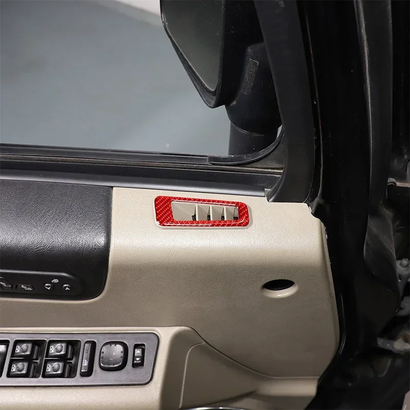 

For Hummer H2 2003-2007 soft carbon fiber car door air outlet frame decoration sticker interior modification accessories