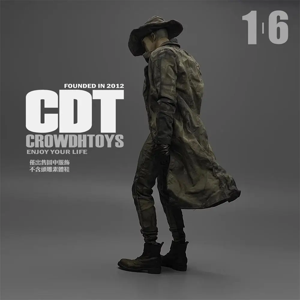 3ATOYS 1/6 Grunge Westernowy Styl Kowbojski Płaszcz Czapka Rękawki Spodnie z Efektem Brudu Bez Ciała Dla Figurki Akcji 12-calowej DAM COO Kolekcjonerska DIY