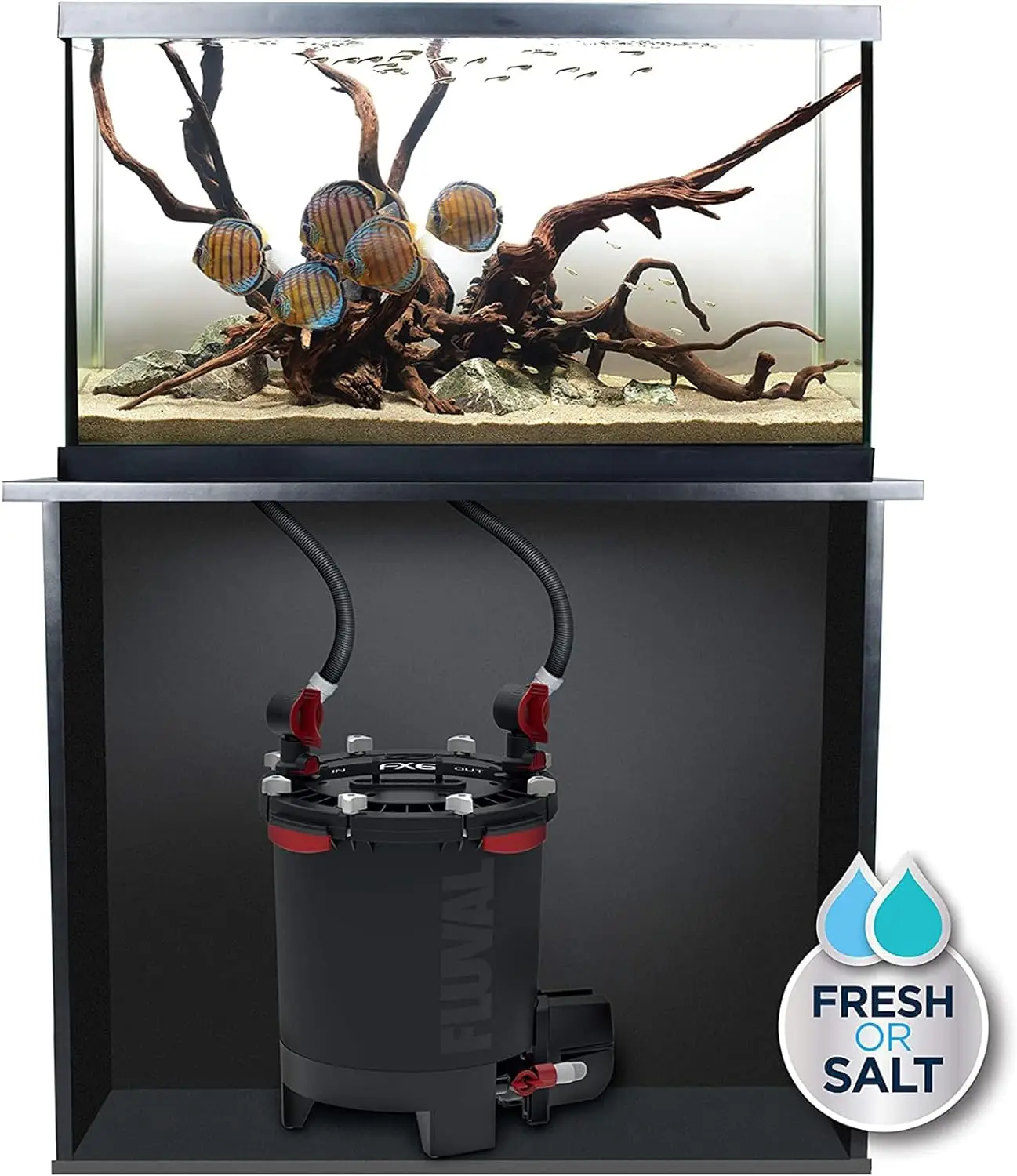 Fx4 High Performance Canister Aquarium-Meertraps Filtratie, Ingebouwd Aangedreven Waterveranderingssysteem,