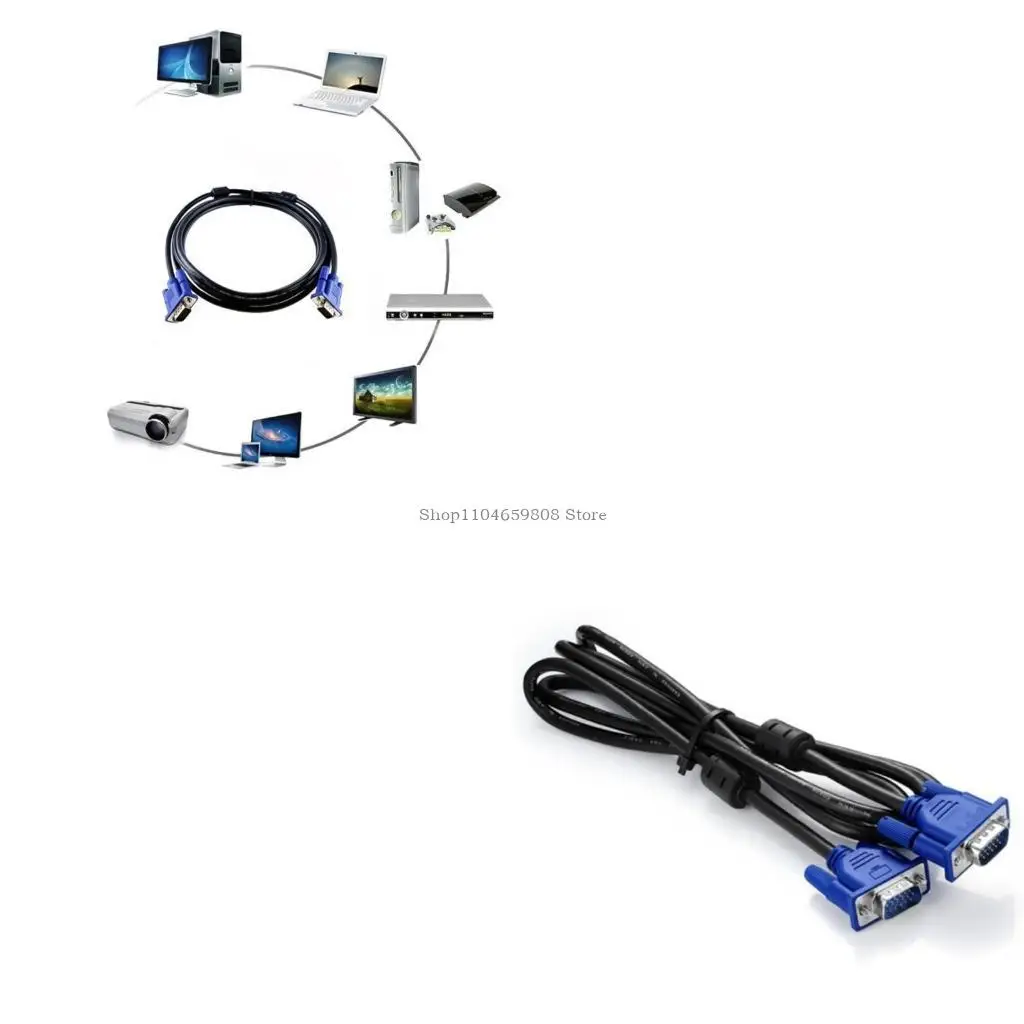 

Высокие характеристики VGA Cable 15pin мужской и мужской вилки для проекторов HDTV с качественной трансмиссией видео
