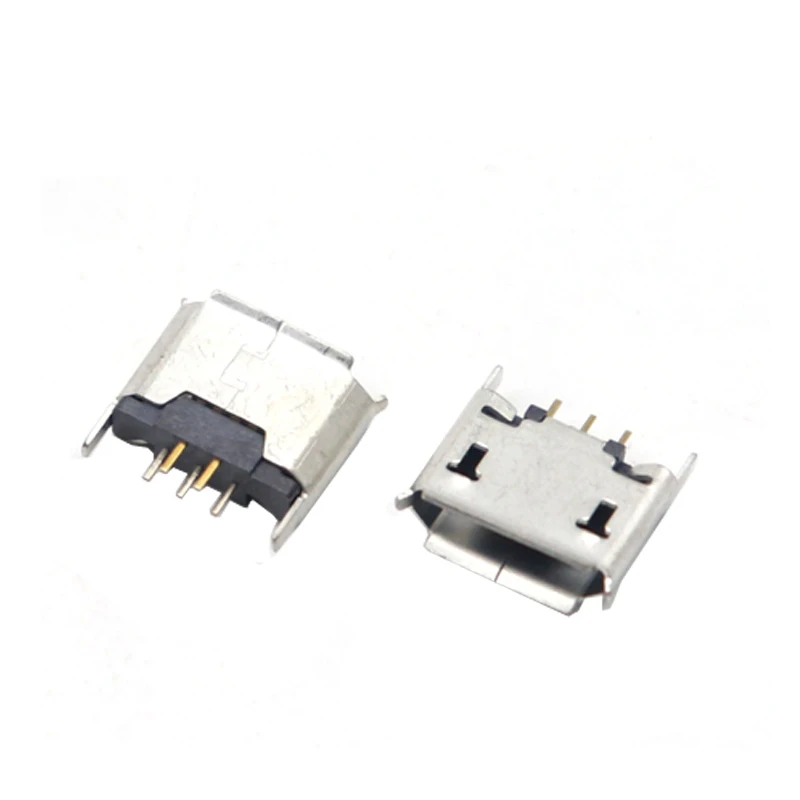 【20PCS】Vertical MICRO mini USB 5pin female seat 180 degrees jack 5P Direct plug-in USB connector