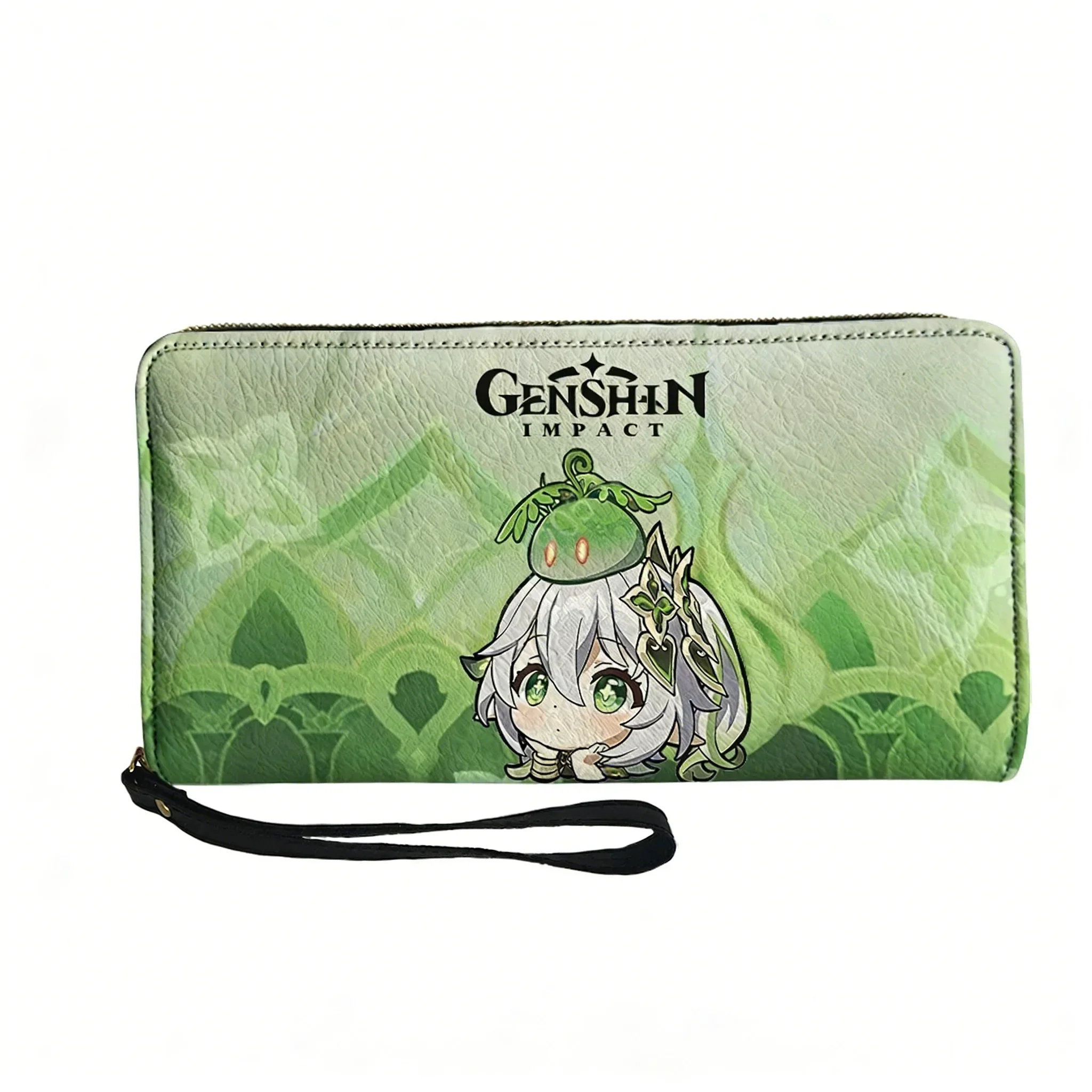 

Кошелек Genshin Nahida для мужчин, женщин и подростков, длинный кошелек на молнии с двойным принтом, портативный кошелек с индивидуальным фото, подарочная сумка