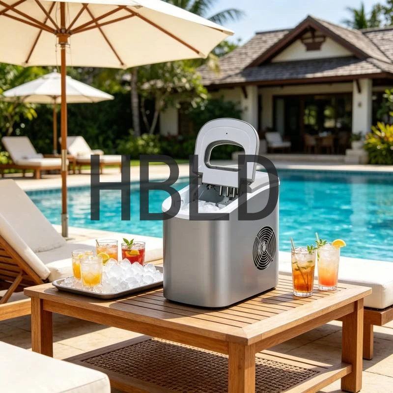 Portable Desktop Ice Maker Small Multifunctional Household Commercial 15kg/24h Capacity Ice Cube Forming Machine
