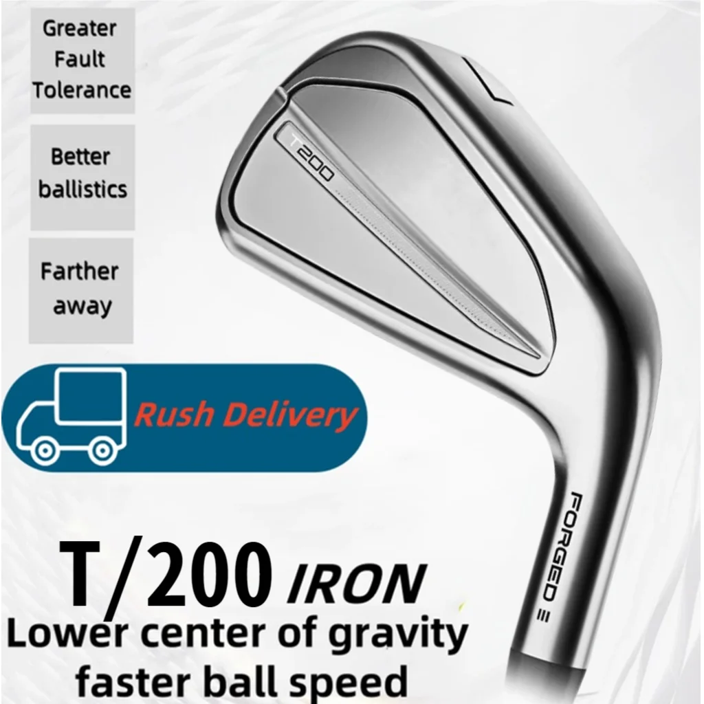 2024 Model T/200 Irons Golf Clubs Soft Iron Forged Iron Set Complete Men's High Bounce Performance Concave Back Profile