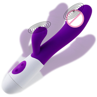 Silicone G Spot Dildo Rabbit Vibrator Dual Vibration 10 Speeds Female Vagina Clitoris Massager Adult Sex Toys For Women