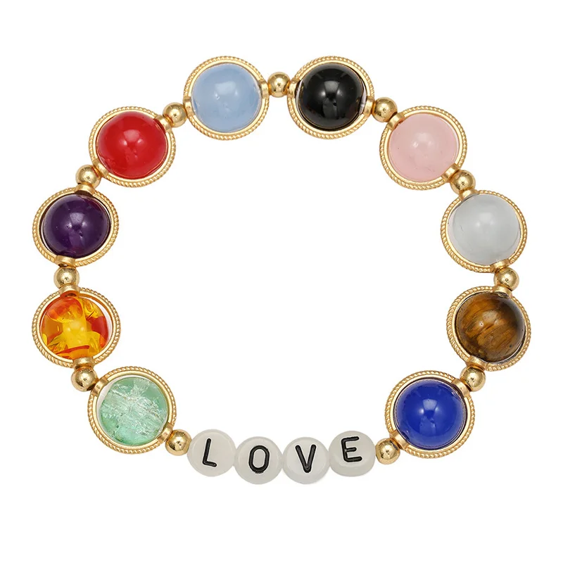 Fashion Luminous Beads Couple Bracelets For Women Men Charm Letter LOVE Matching Friend Bracelet Glow In The Dark Jewelry