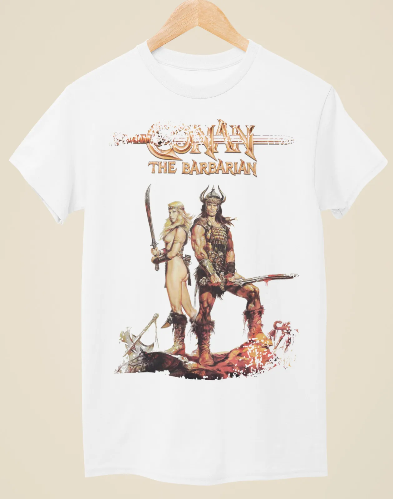 

Conan the Barbarian - Movie Poster Inspired Unisex White T-Shirt