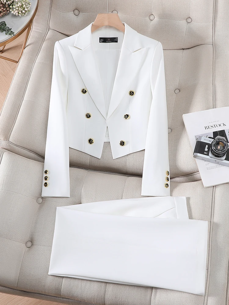 

Women Pant Suit Ladies Female Business Work Wear 2 Piece Set Formal Blazer And Trouser