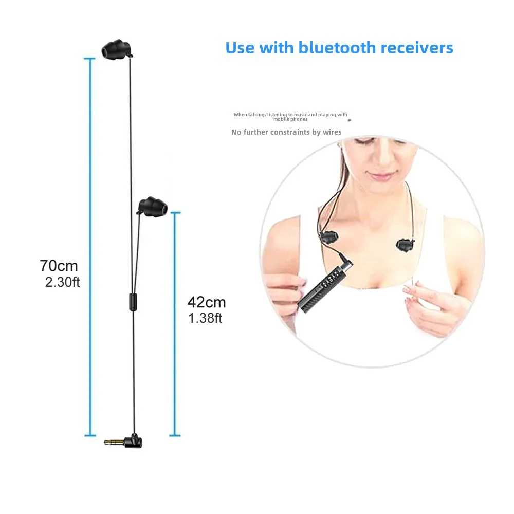 3.5 مللي متر سماعات أذن سلكية قصيرة سيليكون سماعة داخل الأذن النوم سماعة الموسيقى ل MP3 4/مشغل راديو لمحول الصوت بلوتوث #6