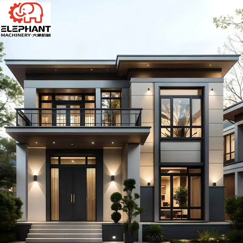 High-end customized luxury light steel structure villa ready to live light steel metal frame prefabricated house for sale