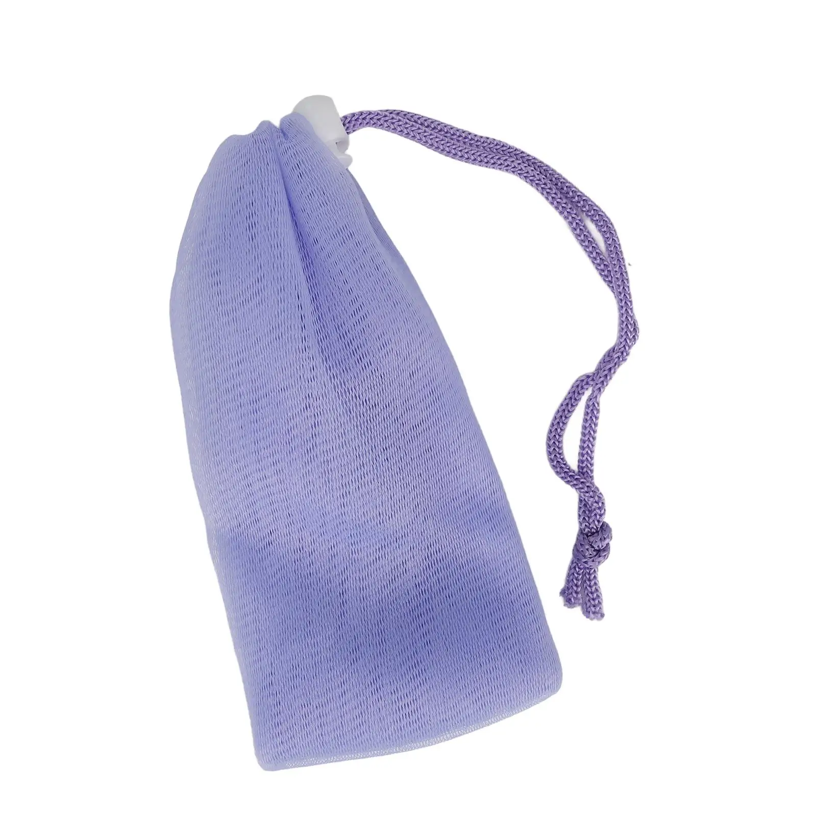 Jabón exfoliante suave, red espumosa con cordón para baño diario para limpieza del hogar