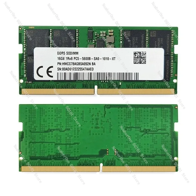 Laptop DDR5 RAM 8GB 16GB 32GB 4800 5600MHz, 5th Gen SODIMM Memory Stick, Original Compatible Upgrade Module