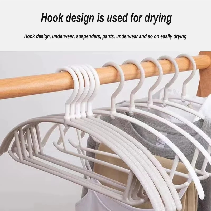 Multi-Purpose Wide Shoulder Clothes Hangers Non-Slip No Trace Plastic Hangers For Closet Wardrobe Laundry Drying Home Storage
