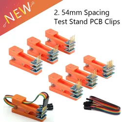 Test Stand PCB Clip 2.54mm Spacing Clamp Burning Fixture Probe Pogo Pin Download Program Burn 3P 4P 5P 6P 7P 8P 9P 10P 12P Cable