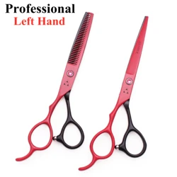 5.5'' 6 7'' Hair Scissors Left Hand Professional Hairdressing Scissors Barber Scissor Set Thinning Hair Shears Hairdresser 8001#