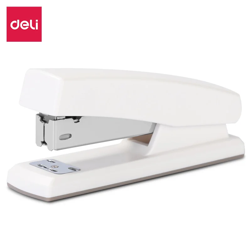 Deli Fashion Stapler 1PC, Smooth-Line Design, Tricolor Options, Stylish & Functional for School & Office Use