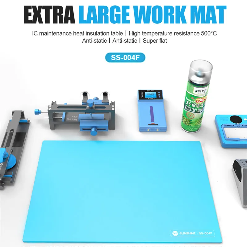 SUNSHINE SS-004F Extra Lage Working Mat Heat Insulation Silicone Pad High Temperature Resistant Repair Pad Phone Repair Cushion