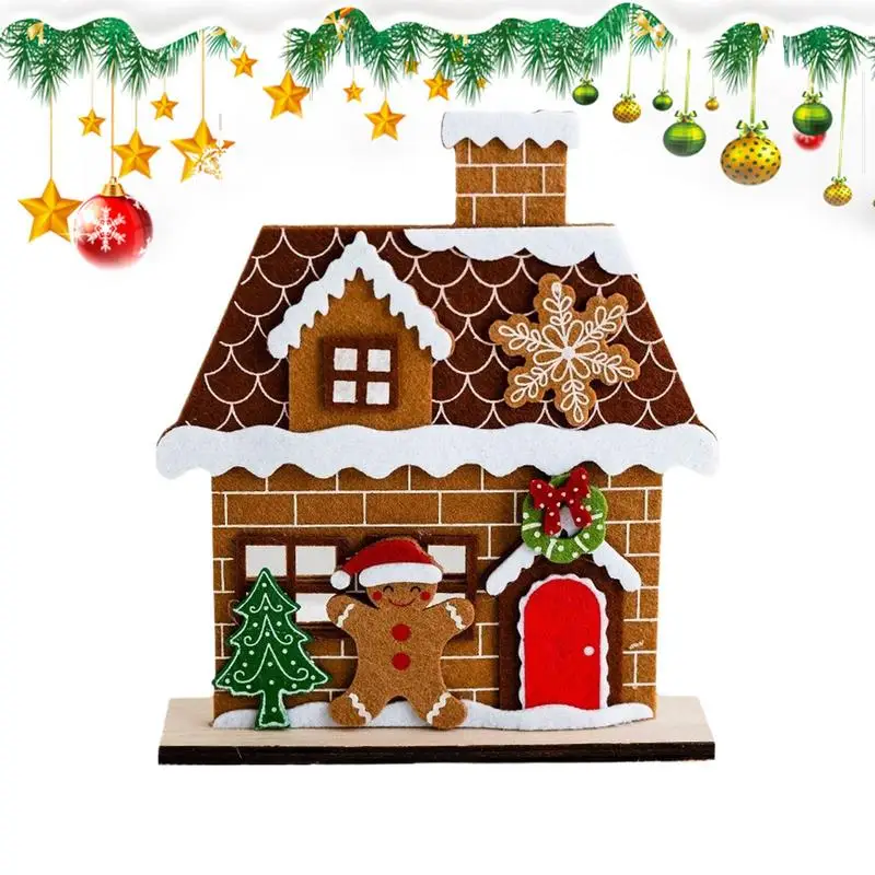 

Felt Christmas Gingerbread House Ornament Classic Party Favors Holiday Decoration Christmas Party Crafts For Home Desktop Decor