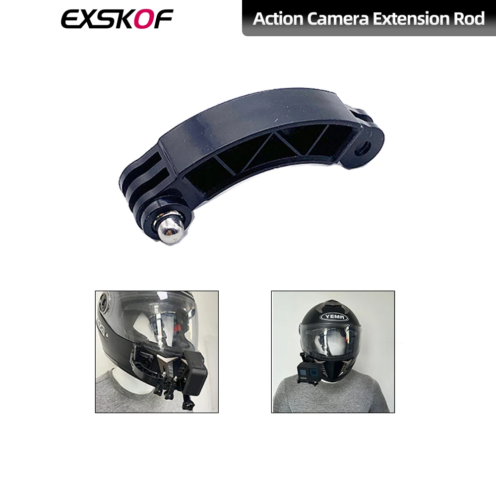 For GoPro Extension Pole Short Bend Pole Cycling Helmet Mount for GoPro Hero 13 12 11 10 9 8 Insta360 X5 X4 X3 DJI Action 5 4 3