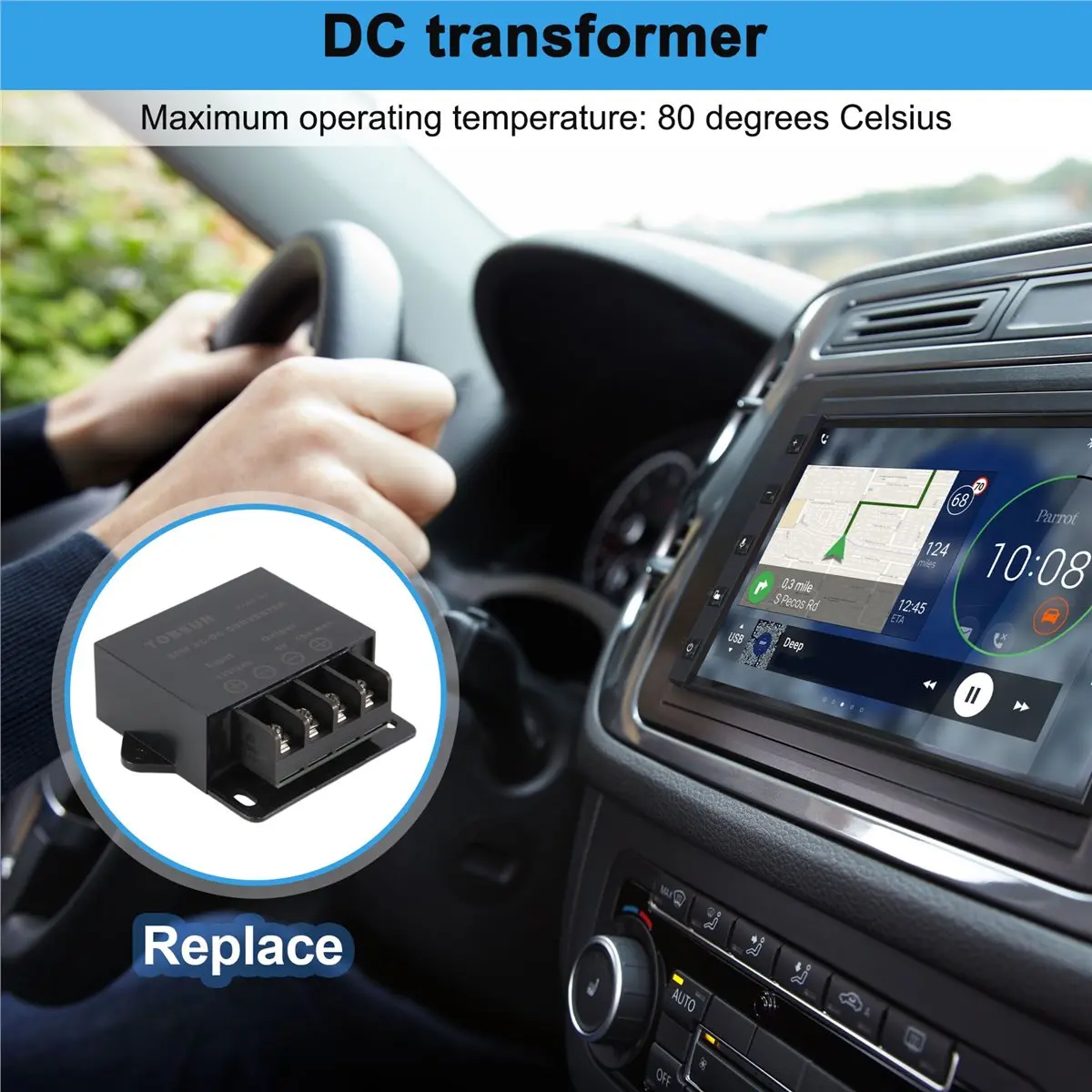 (ABGQ) 24V/12V to 5V 10A 50W Car LED Advertising Screen Power Supply Power Converter DC Transformer