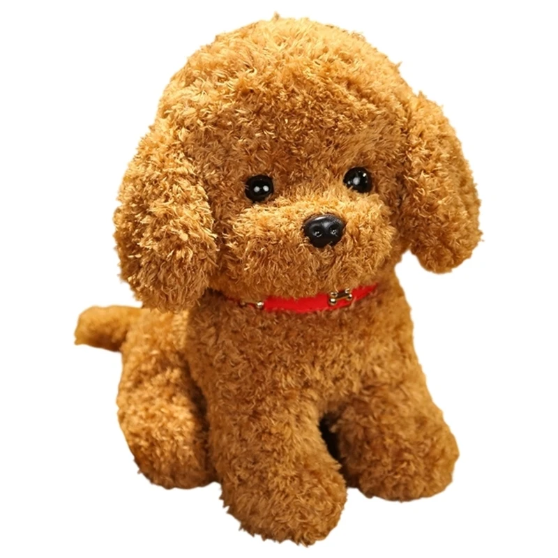 CORB Delicate Puppy Poodle Plush Dolls Animal Poodle Furry Stuffed Toy Cuddle Toy for Birthday Christmas Gifts