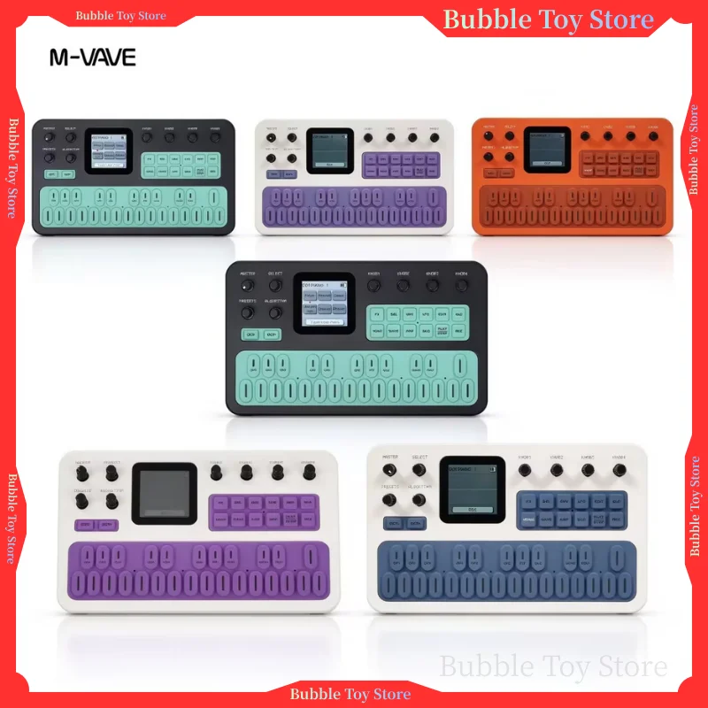 M-VAVE FM-1 Effect Pedal Portable Fm1 Bluetooth Synthesizer 12h Battery 6-Operator Speaker Midi 32-Algorithm 128 Preset Built-In
