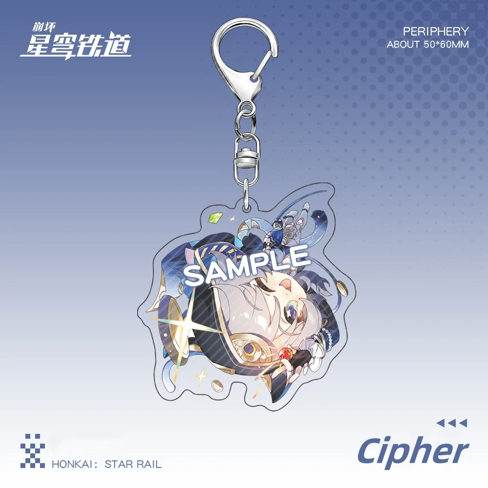 جديد هونكاي: ستار السكك الحديدية لعبة هايسين تشفير قلادة المفاتيح لطيف الكرتون أنيمي كيرينغ ظهره مجوهرات تأثيري شارة هدية #3